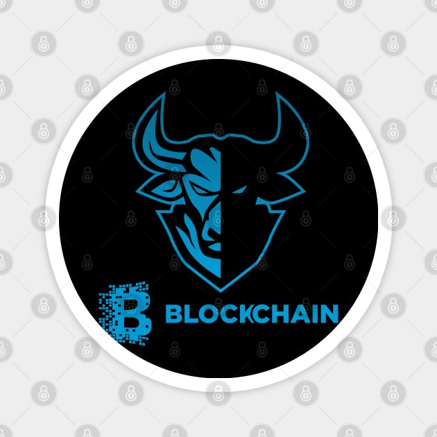 Blockchain coin Crypto coin Crytopcurrency Magnet by JayD World